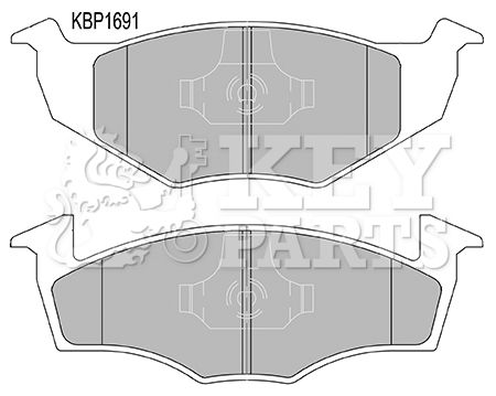KEY PARTS Комплект тормозных колодок, дисковый тормоз KBP1691